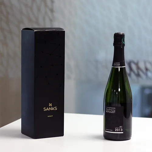 Étui champagne pré packagé luxe SANKS
