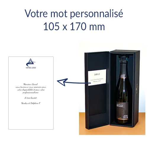 Coffret champagne luxe personnalisé pour un client
