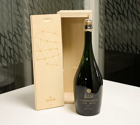 Wooden box Champagne Magnum Caractère OR
