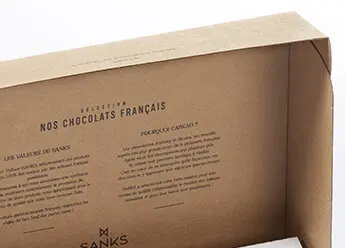 Intérieur des coffrets Chocolats SANKS zoom texte