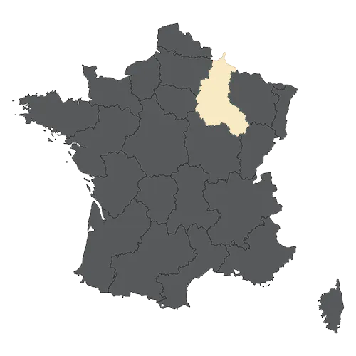 Position de la région Champagne en France