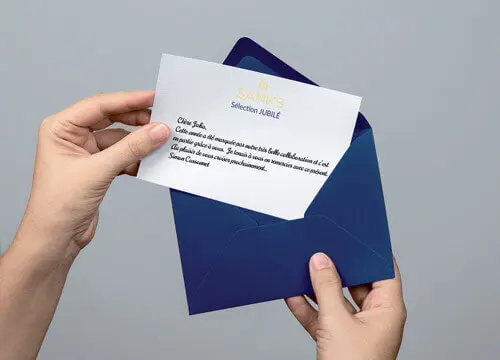 Enveloppe ouverte cadeau d'entreprise pour Noel SANKS