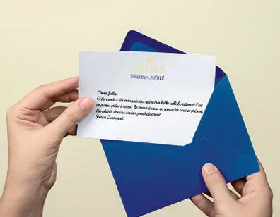 Ouvrir un mot personnalisé cadeau entreprise