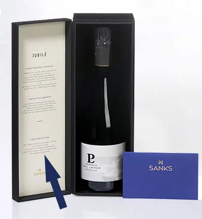 Leaflet explicatif coffret cadeau champagne